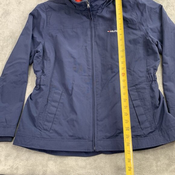 Tommy Hilfiger Regatta Jacket Womens XL Navy Blue Water-Resistant Windbreaker - Picture 3 of 10